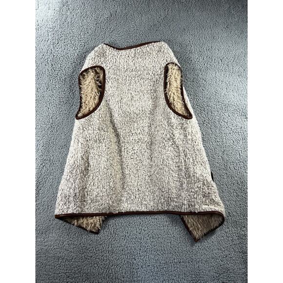 Altar'd State Vest Women Medium Open Front Faux Shearling Wool Blend Outerwear - Picture 11 of 16